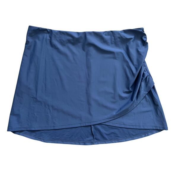 NEW NWT Summersalt Ruched Skirt Swimsuit Bikini Beach Swim Surf 1X Blue Navy - Picture 1 of 4